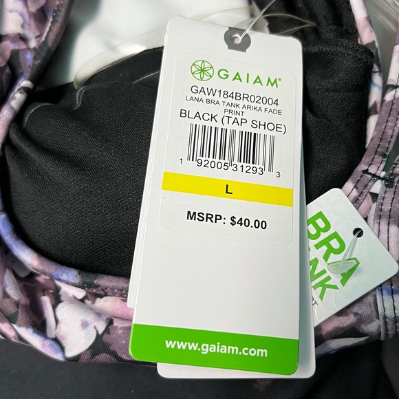 GAIAM Floral Tank Top in Purple and Black - Picture 4 of 4